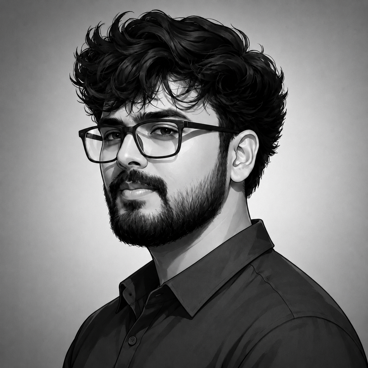 Illustrated portrait of Kritik Modi